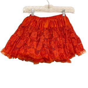 Disney Tutu Couture Red Floral Lace Skirt Play Dress Up